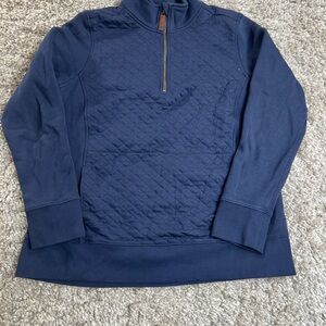 L.L. Bean women’s  Blue 1/4 zip Sweater large